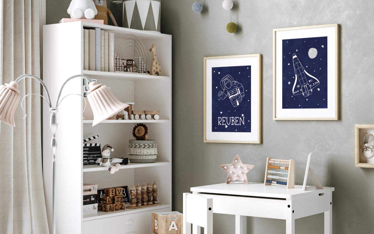 How to Choose the Perfect Sized Prints and Frames for Your Nursery - Dolly and Fred Designs