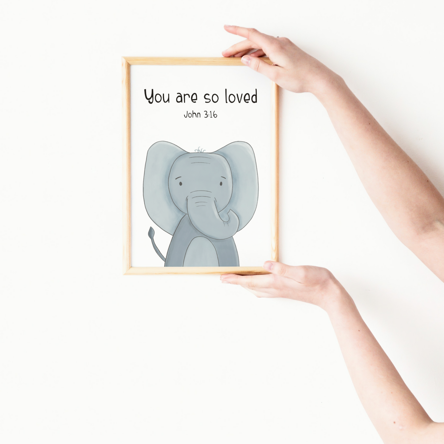You Are So Loved Elephant Nursery Print