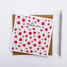 Apple stripe card with green and red design – perfect for teacher thank yous