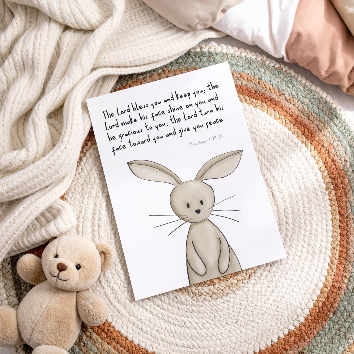 Woodland Nursery Wall Art Set of 3 | Christian Nursery Gift | Bible Verse Woodland Prints | Faith Decor for Baby or Child