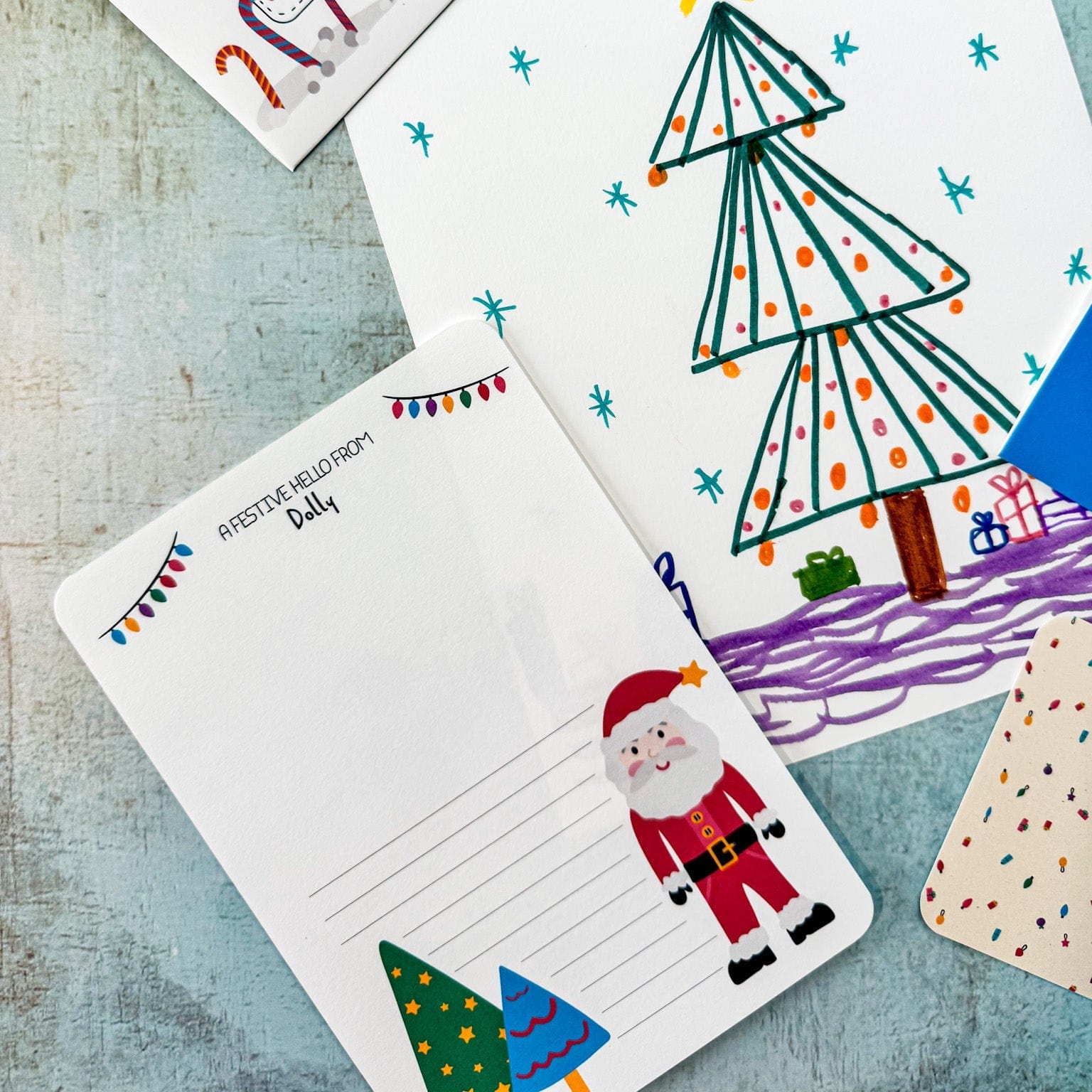 Personalised letter from Dolly, part of the festive friends writing set