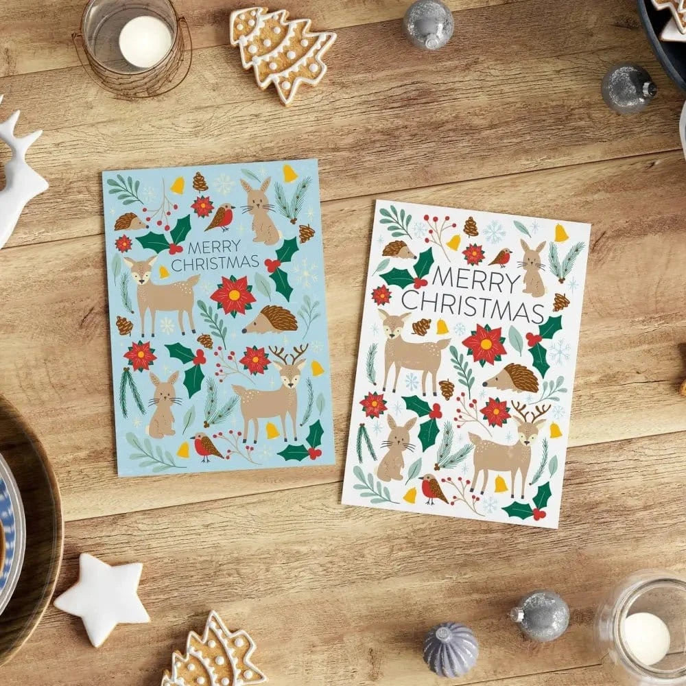 A5 Cute Woodland Christmas Card - Dolly and Fred Designs