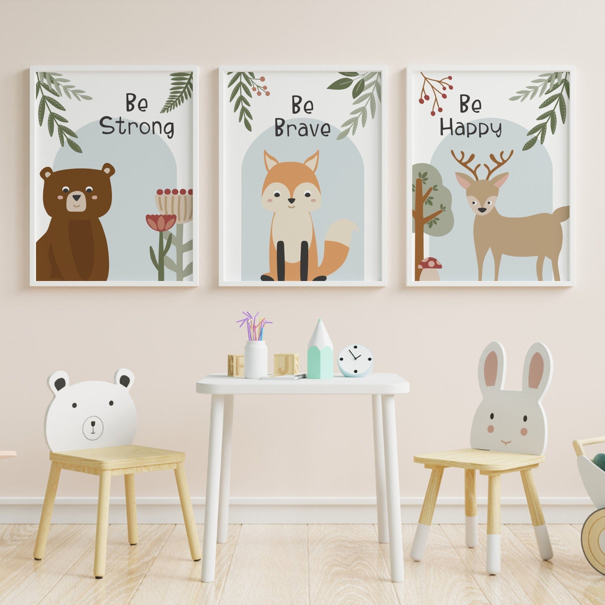 Affirmation Woodland Nursery Print Set - Dolly and Fred Designs