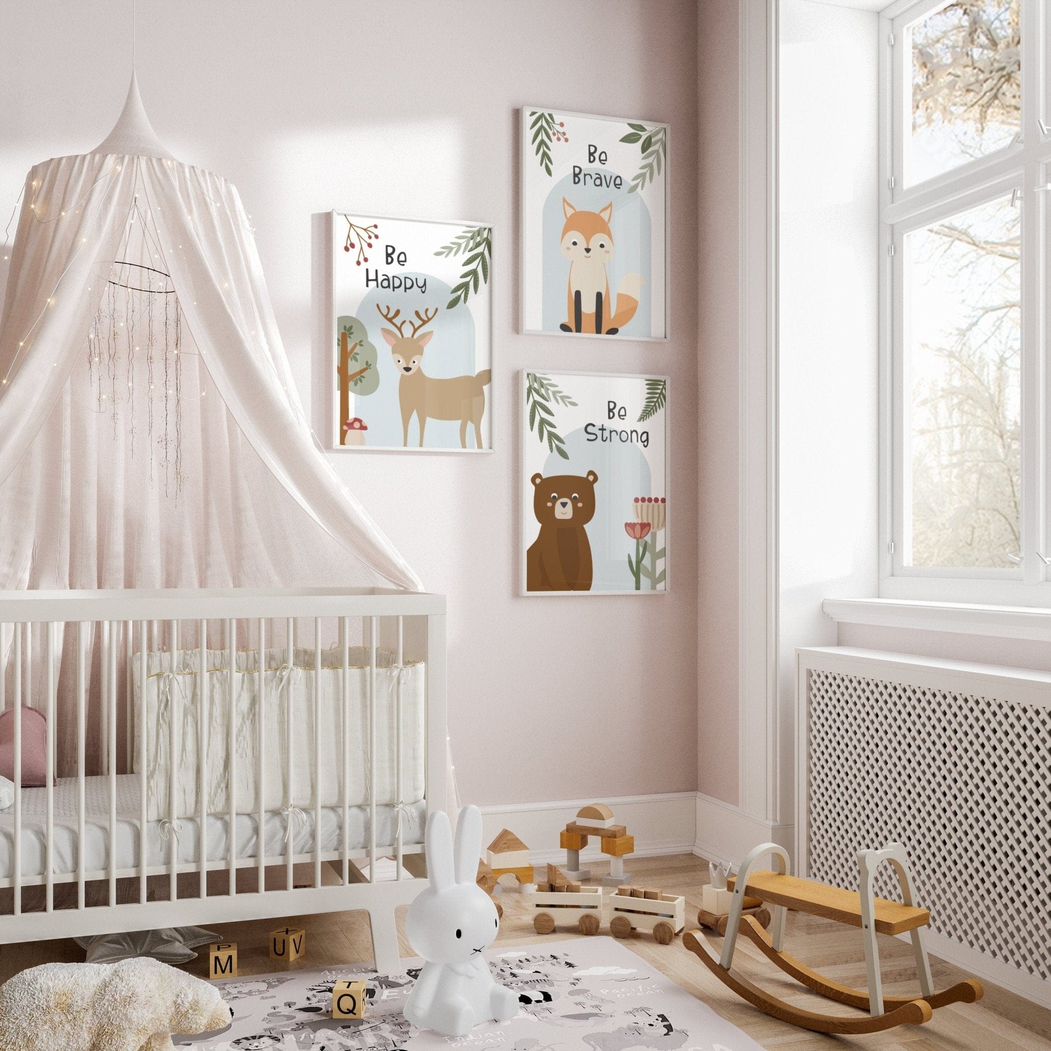 Affirmation Woodland Nursery Print Set - Dolly and Fred Designs