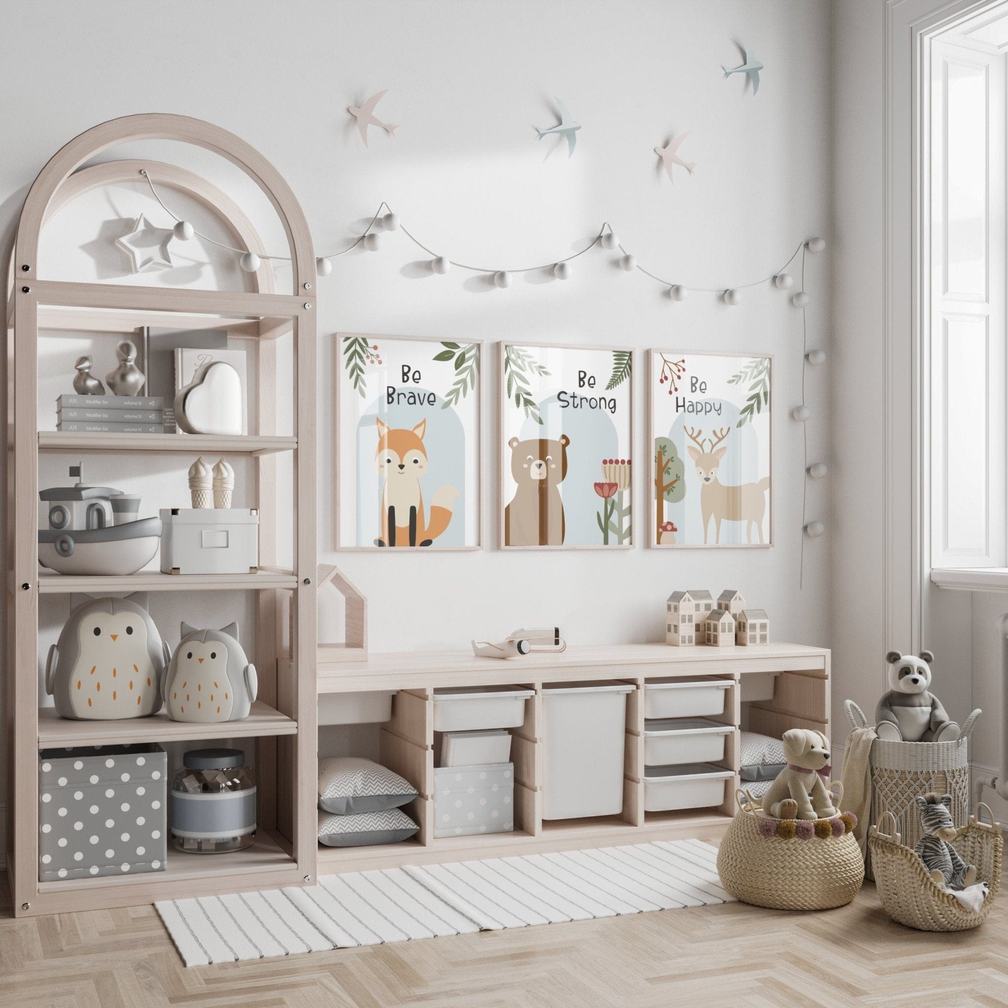 Affirmation Woodland Nursery Print Set - Dolly and Fred Designs