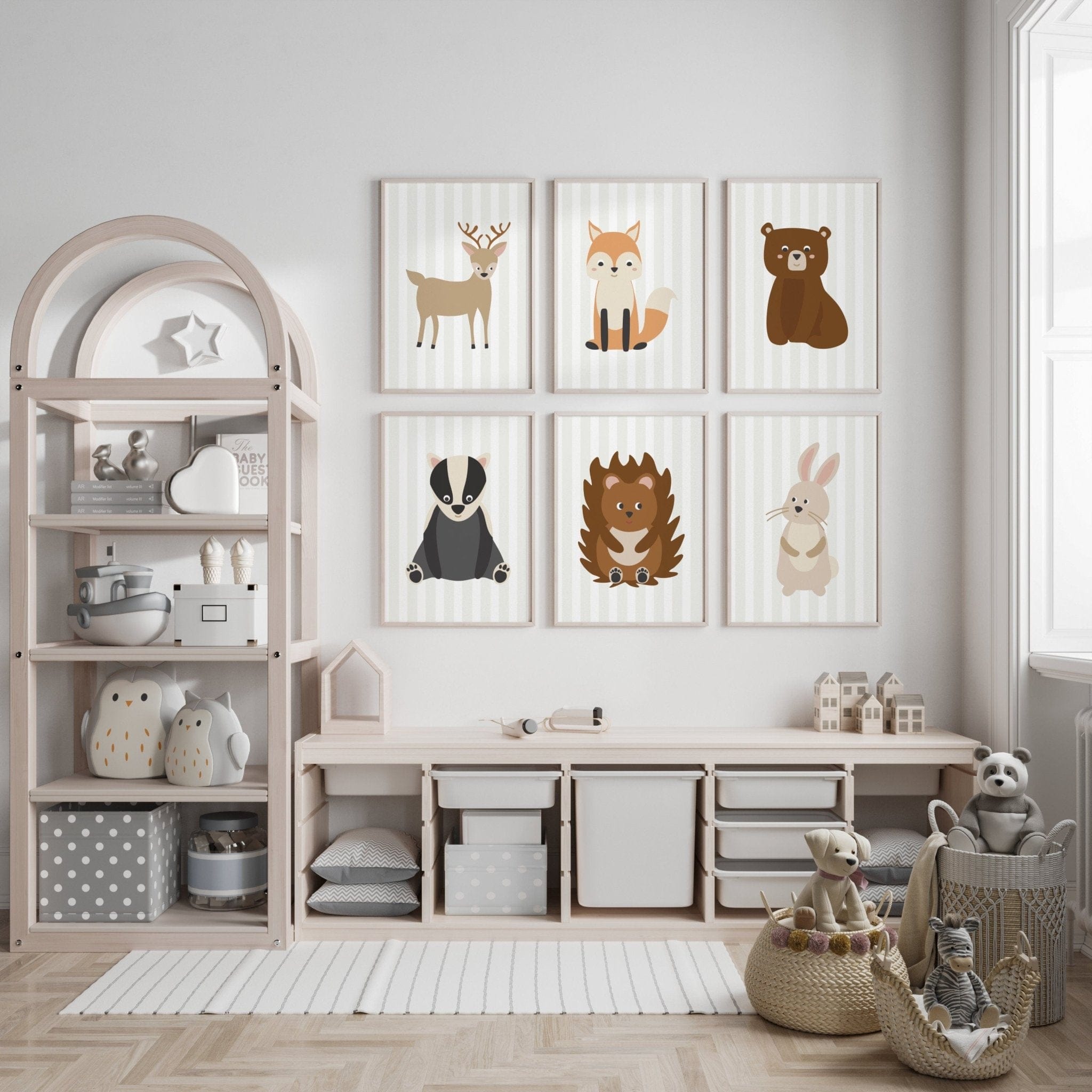 Boho Woodland Animal Nursery Prints - Dolly and Fred Designs