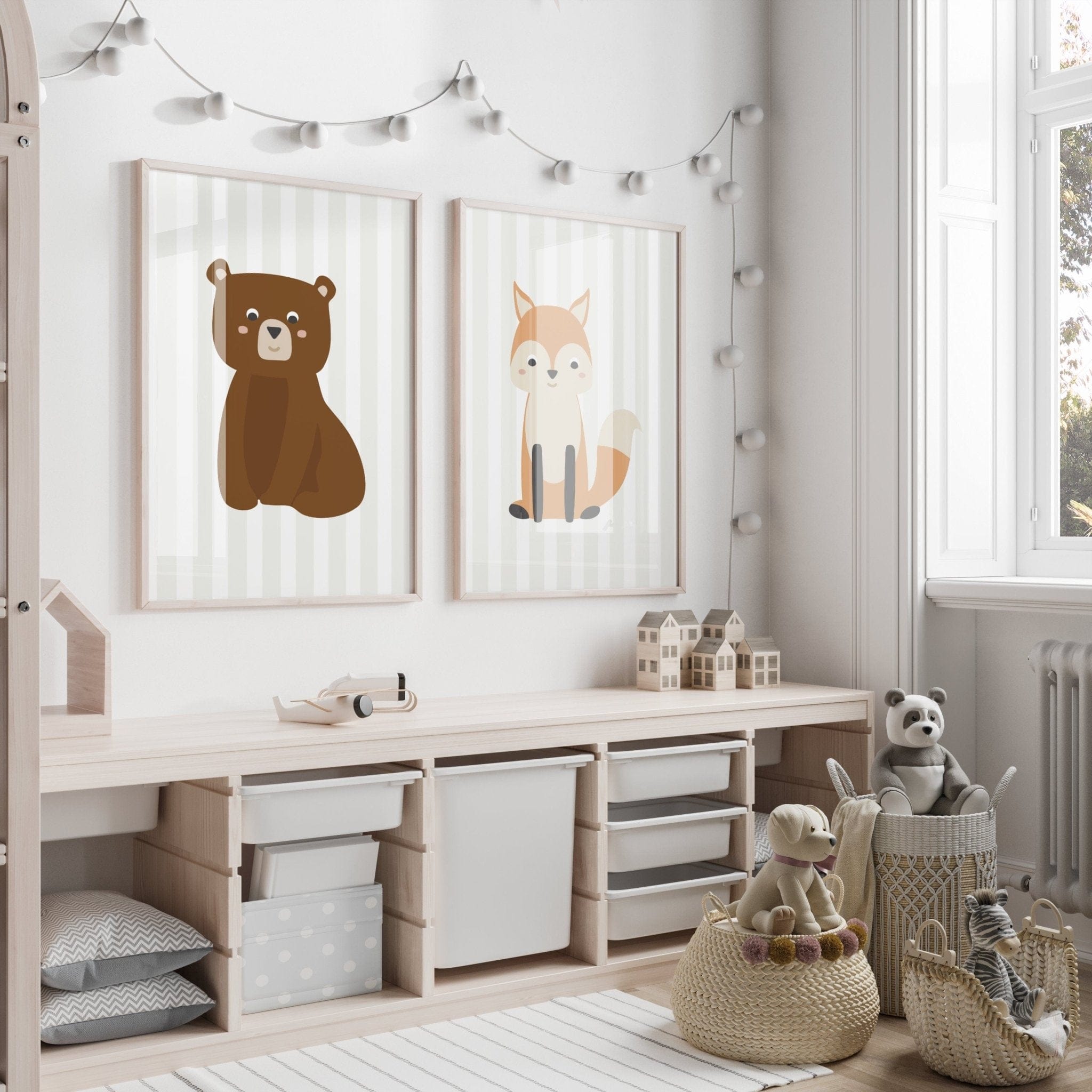 Boho Woodland Animal Nursery Prints - Dolly and Fred Designs