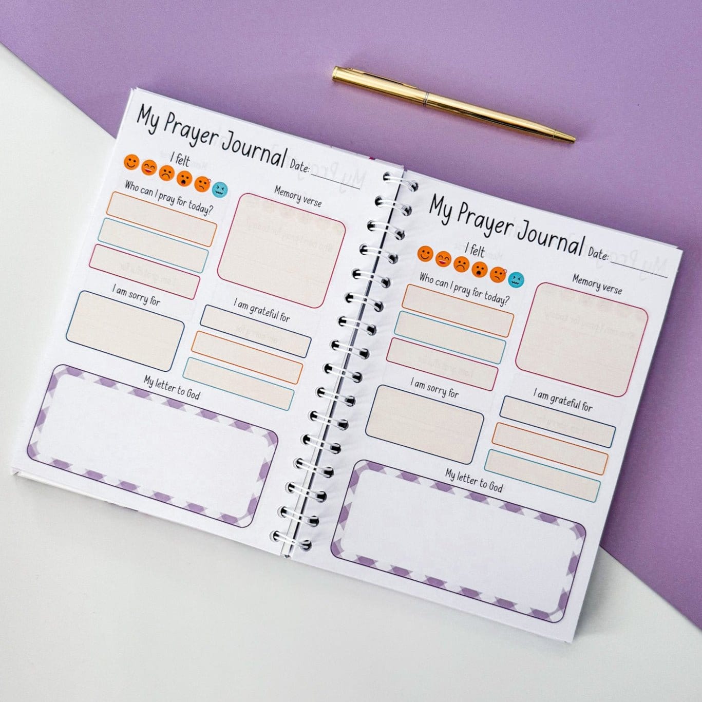 Children’s Unicorn Prayer Journal - Dolly and Fred Designs