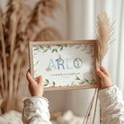 Landscape bunny nursery name print - Dolly and Fred Designs