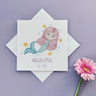Little Girls Mermaid Birthday Card - Dolly and Fred Designs
