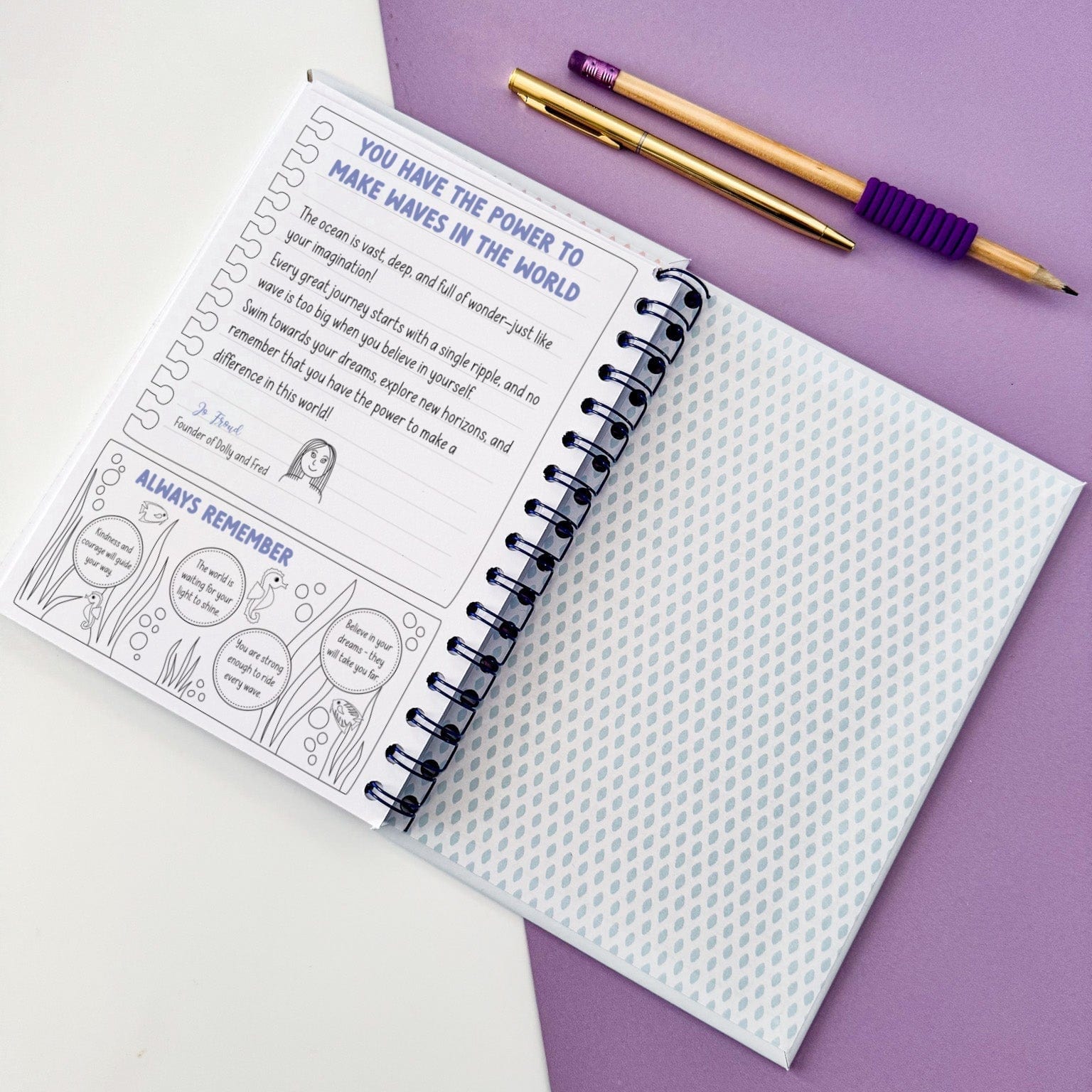 Ocean Prayer Journal for Children - Dolly and Fred Designs