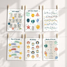 Pastel Educational Space Prints Set of 6 - Dolly and Fred Designs