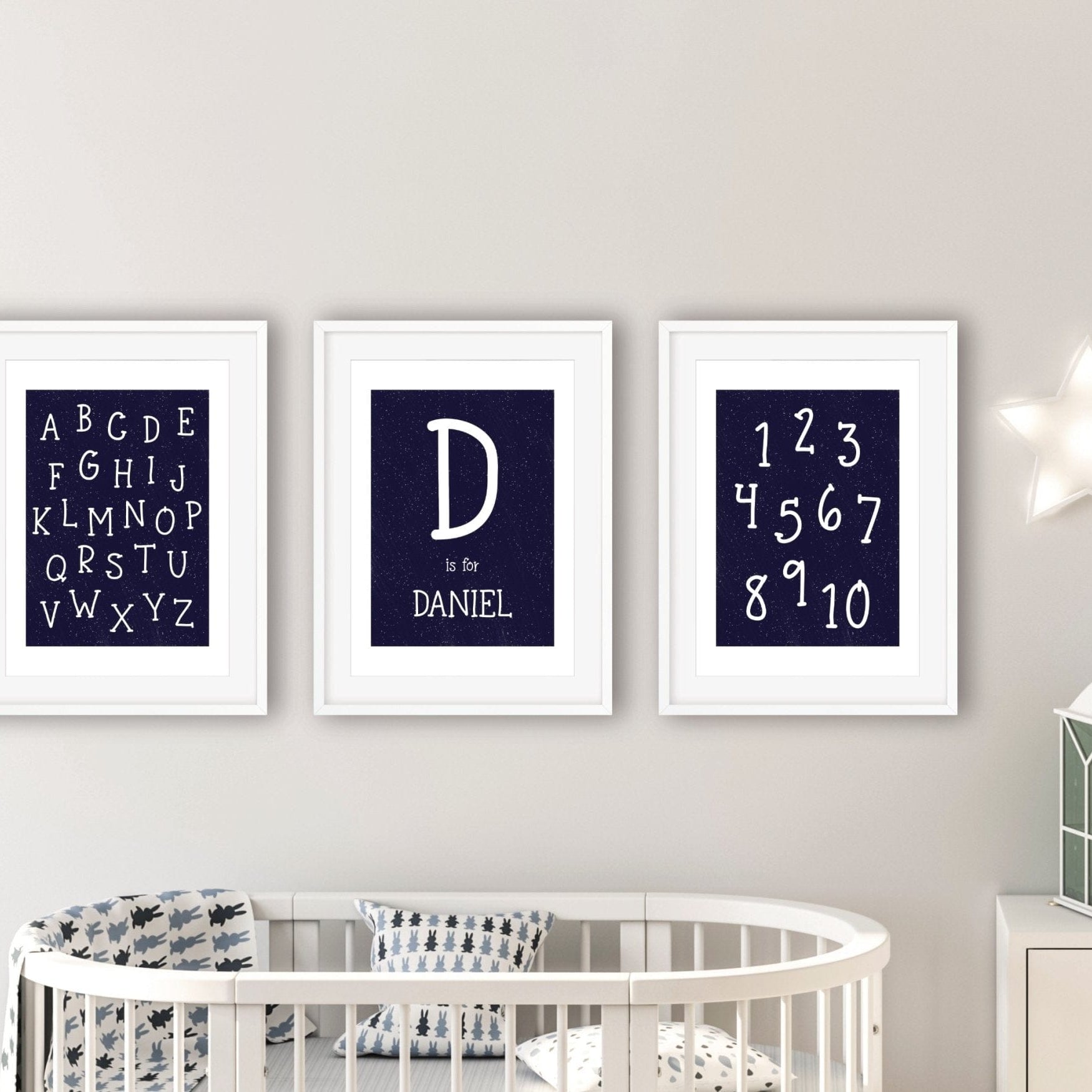 Personalised Alphabet and Numbers Print - Dolly and Fred Designs