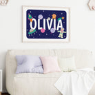 Personalised Astronaut Name Print - Dolly and Fred Designs