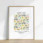 Personalised Bible Verse Safari Animal Print - Dolly and Fred Designs