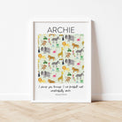 Personalised Bible Verse Safari Animal Print - Dolly and Fred Designs