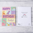Personalised Dinosaur Birthday Card - Dolly and Fred Designs