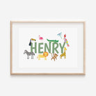 Personalised Landscape Safari Animal Name Print - Dolly and Fred Designs