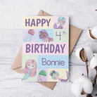 Personalised Mermaid Birthday Card - Dolly and Fred Designs