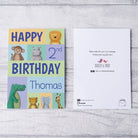 Personalised Safari Birthday Card - Dolly and Fred Designs