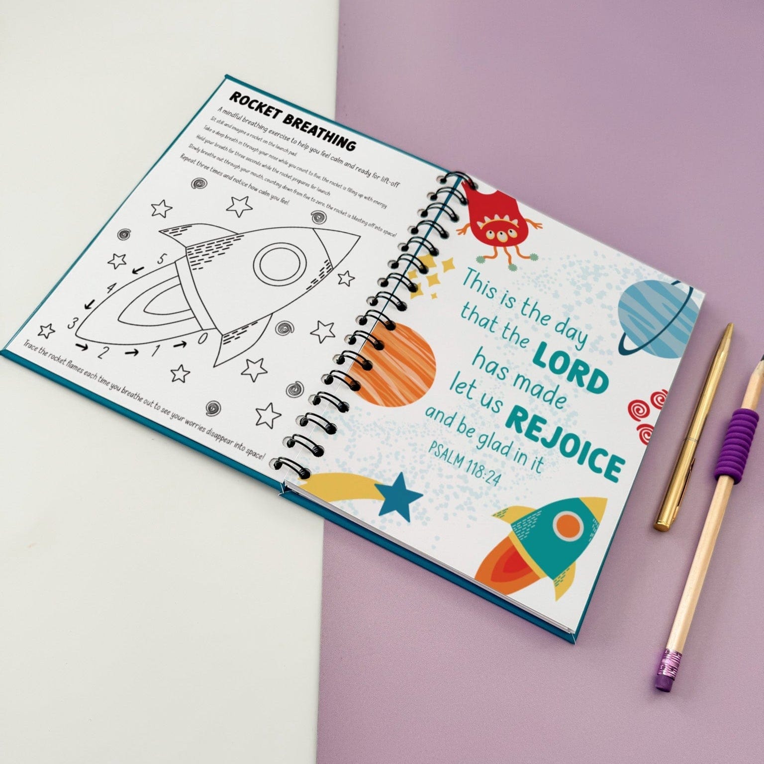Personalised Space Themed Prayer Journal - Dolly and Fred Designs