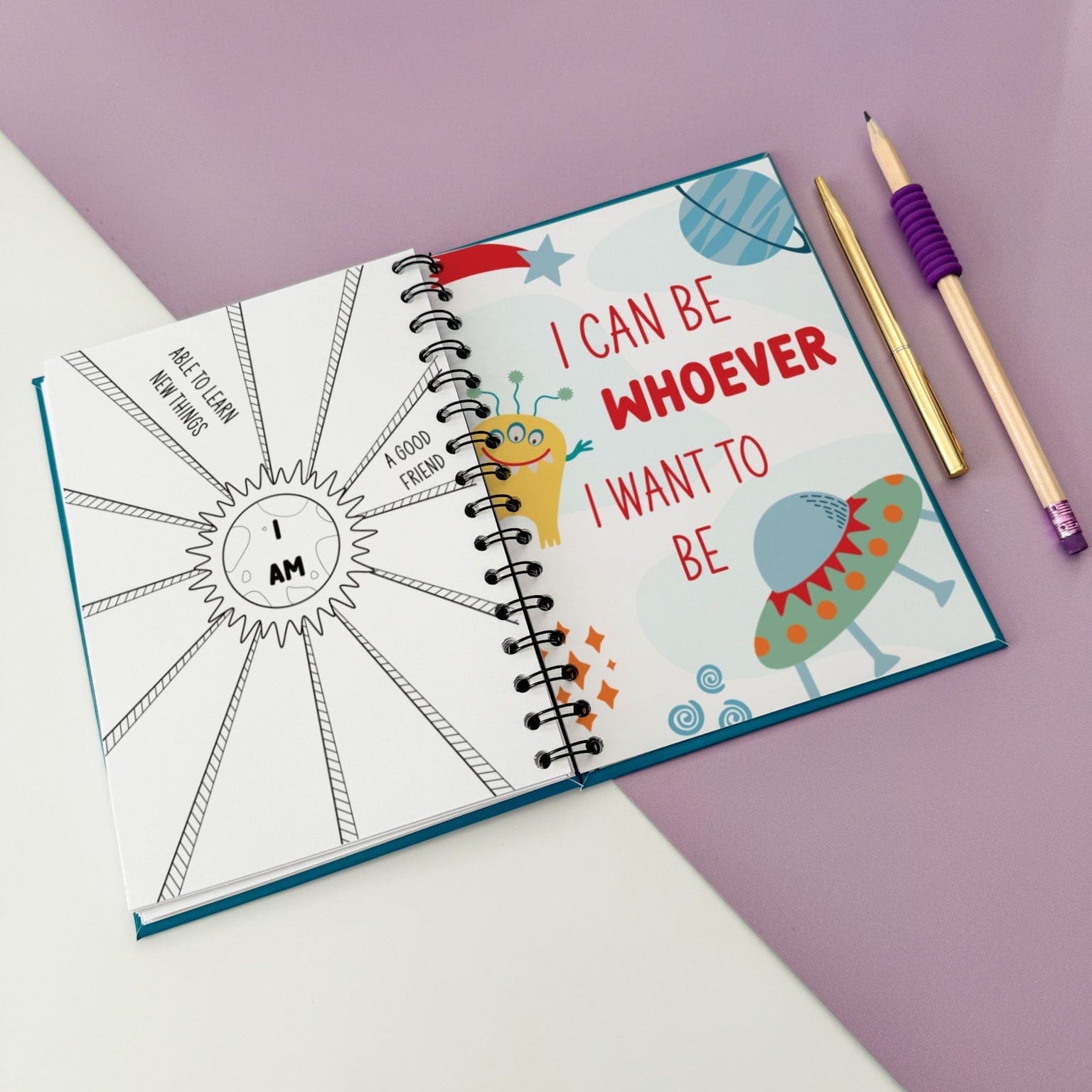 Personalised Space - Themed Weekly Journal - Dolly and Fred Designs