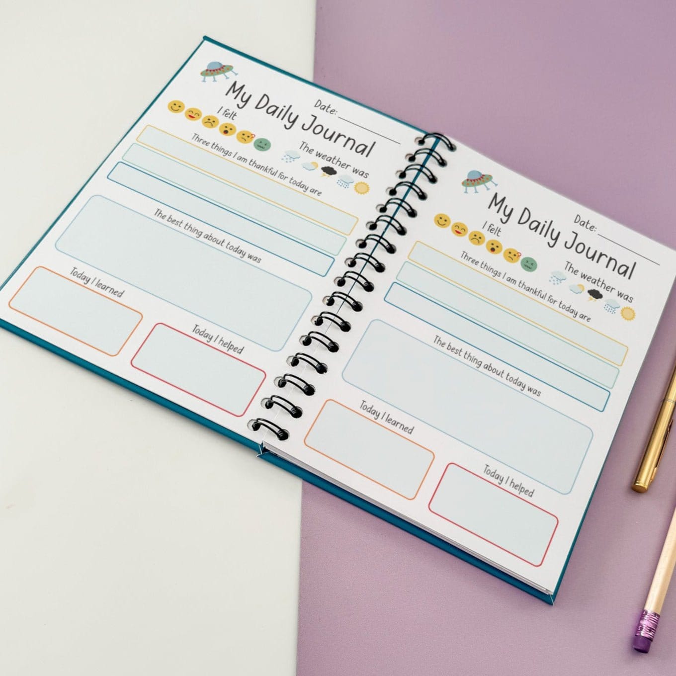 Personalised Space - Themed Weekly Journal - Dolly and Fred Designs