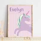 Personalised Unicorn Print - Dolly and Fred Designs