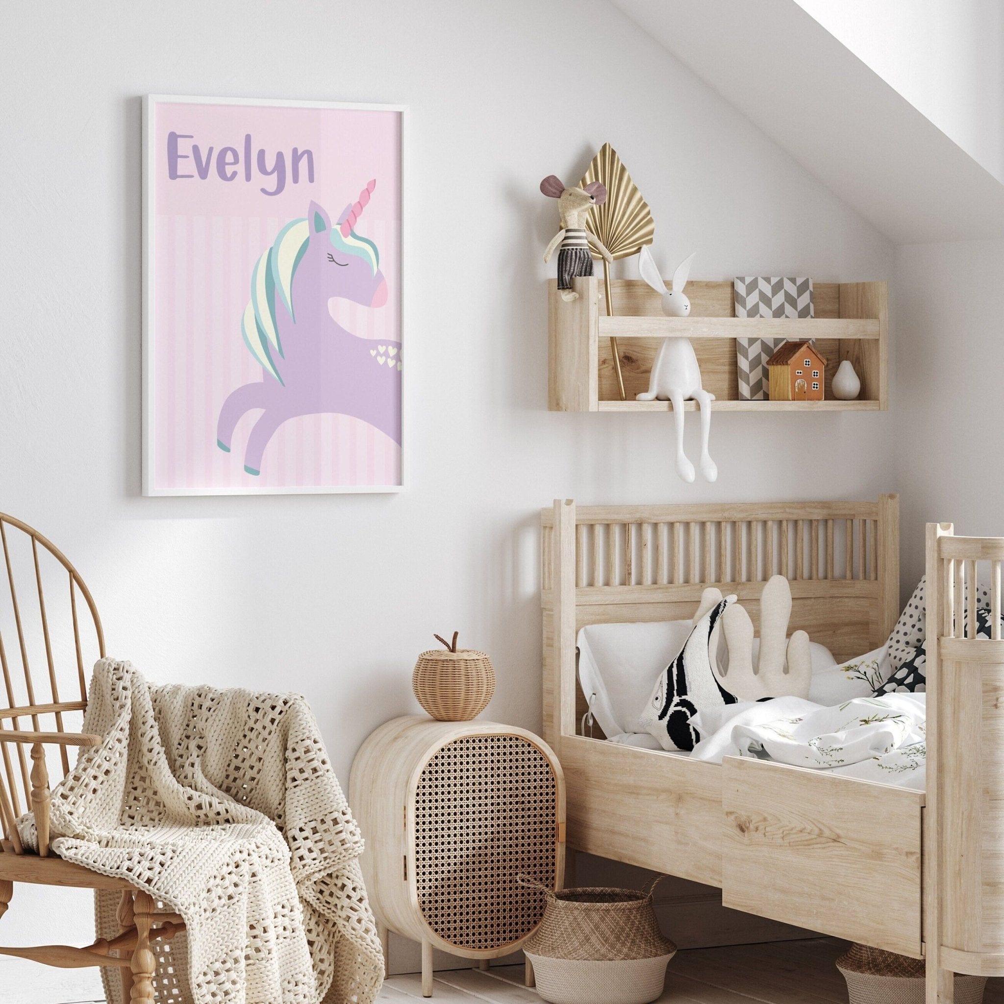 Personalised Unicorn Print - Dolly and Fred Designs