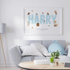 Personalised Woodland Nursery Print - Dolly and Fred Designs