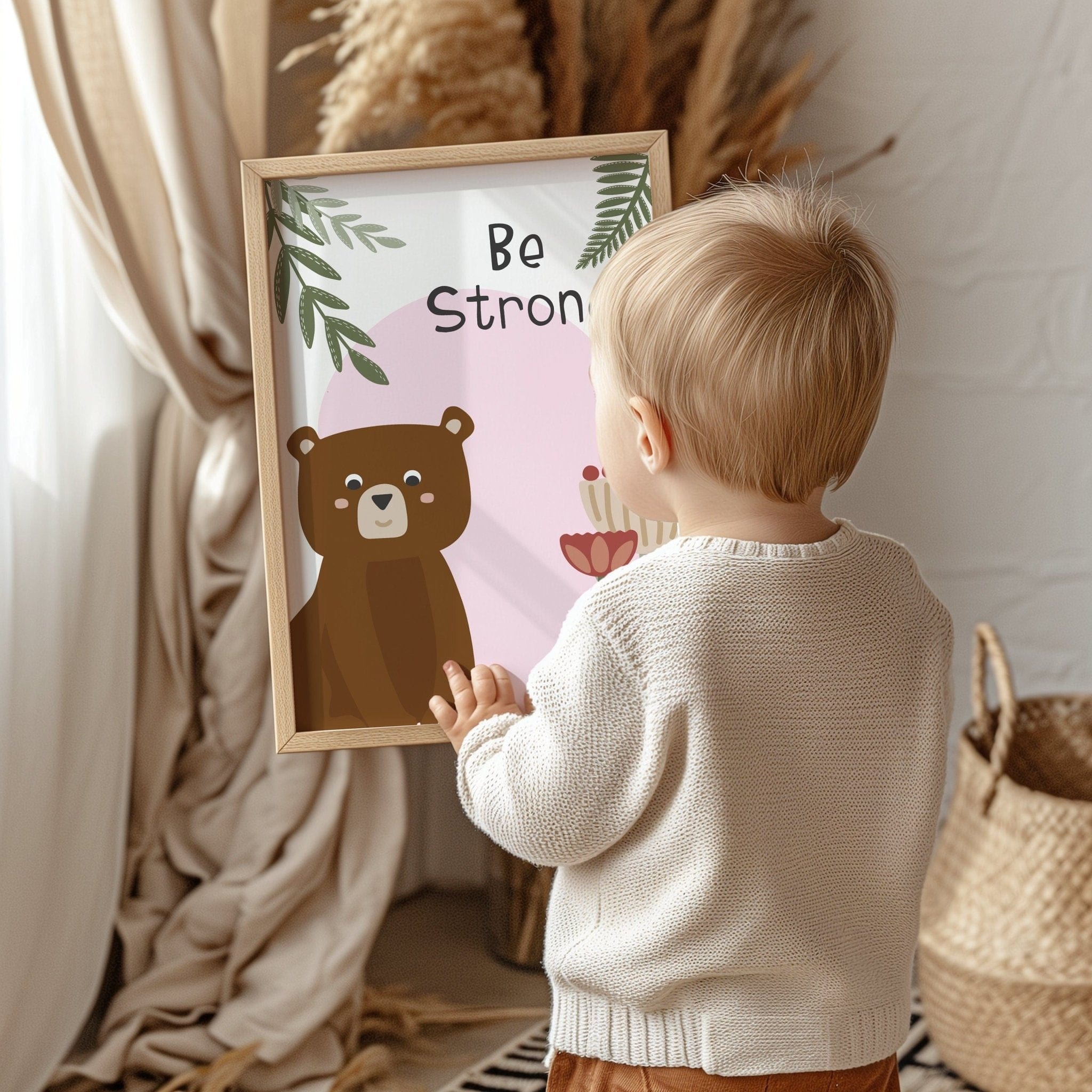 Pink Affirmation Woodland Nursery Print Set - Dolly and Fred Designs