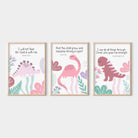 Pink Dinosaur Christian Verse Prints - Dolly and Fred Designs