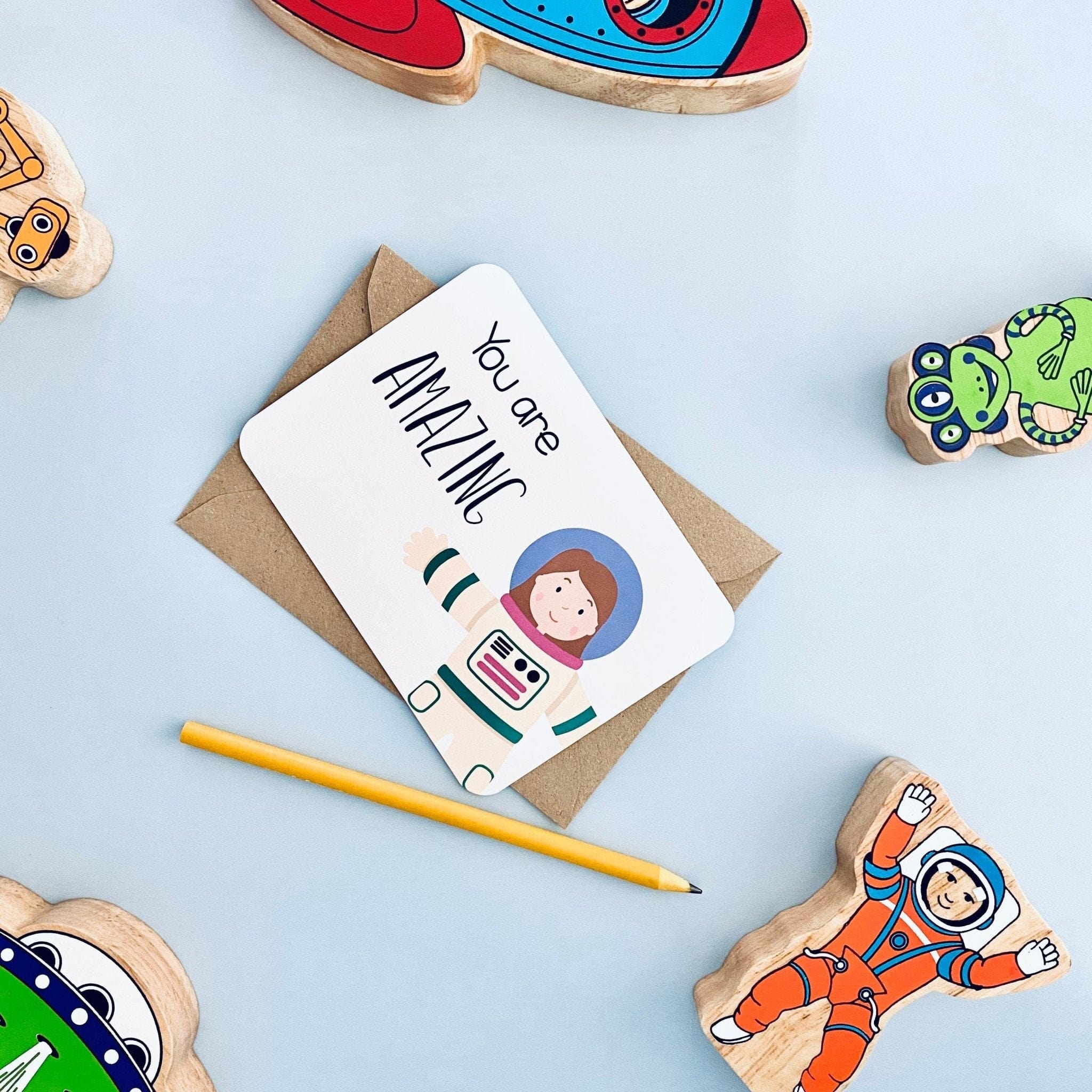 Pink Space Postcards - Dolly and Fred Designs