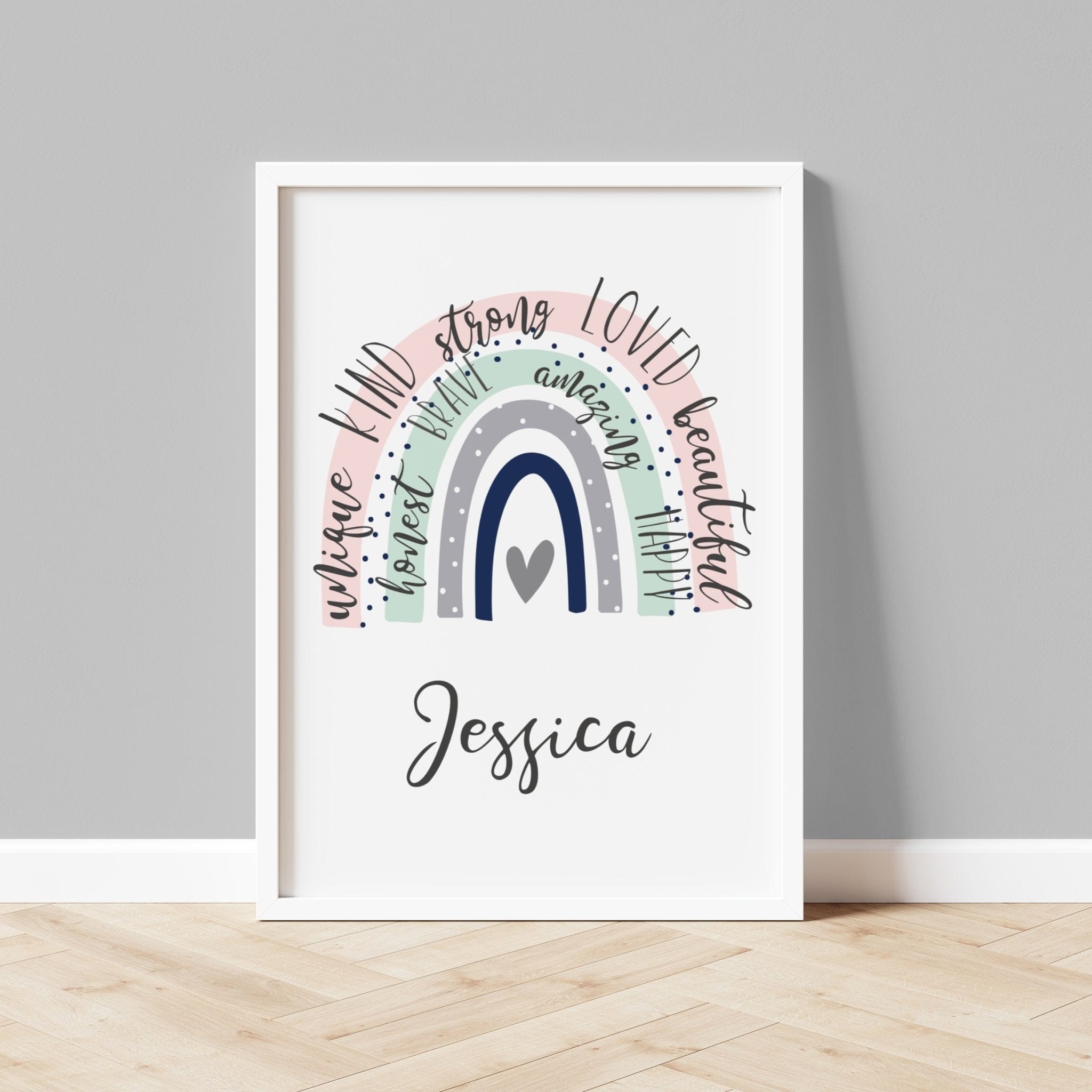 Rainbow Nursery Affirmation Print - Dolly and Fred Designs