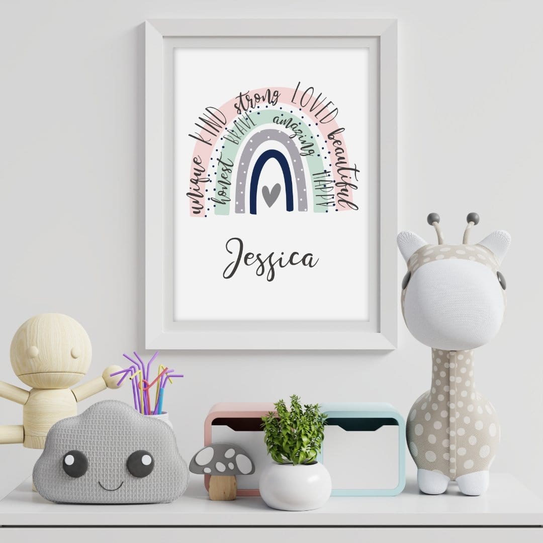 Rainbow Nursery Affirmation Print - Dolly and Fred Designs