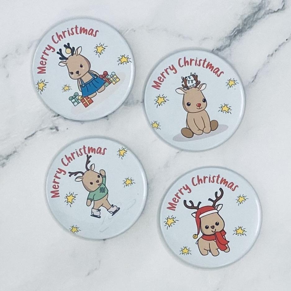 Reindeer Christmas Badge - Dolly and Fred Designs