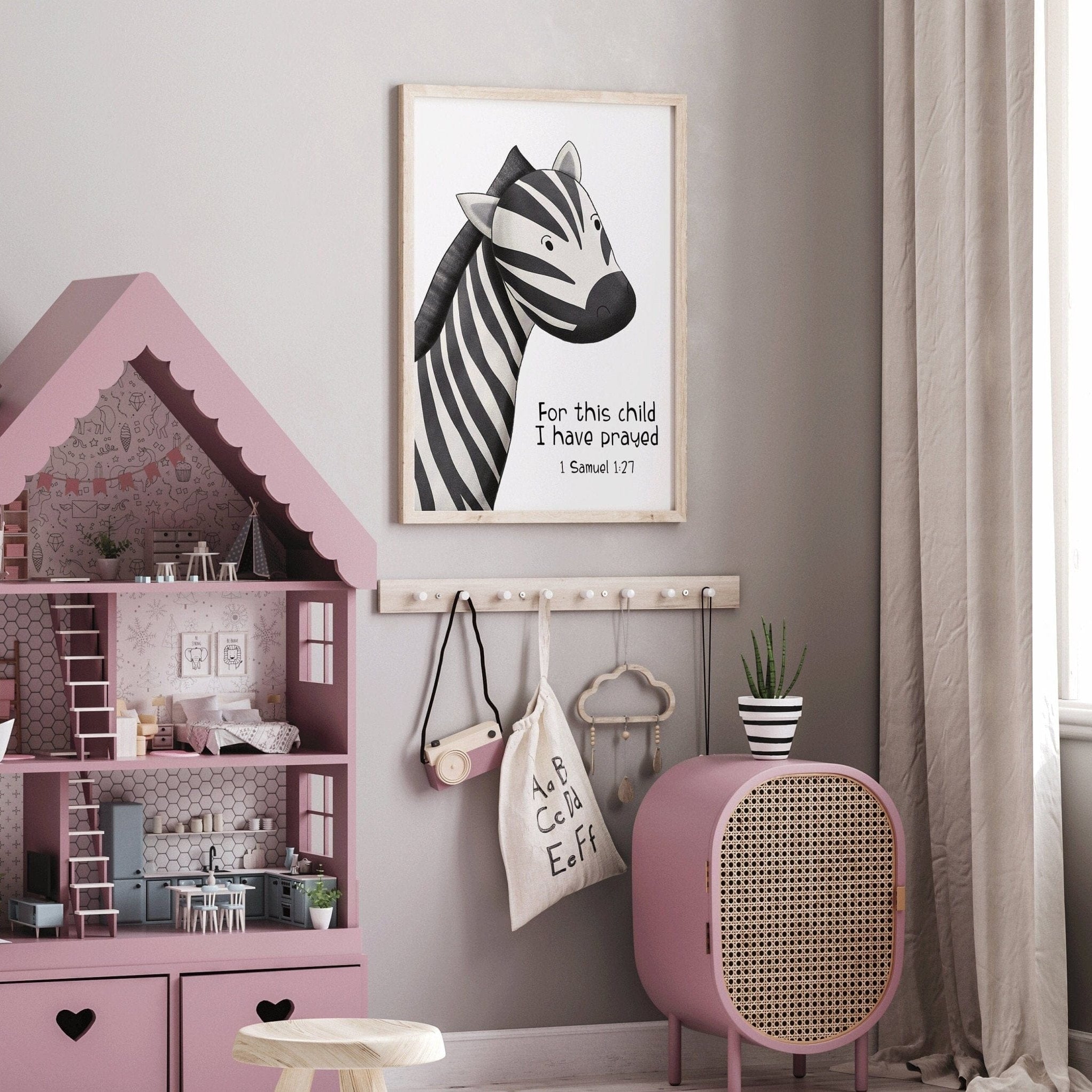 Safari themed nursery bible verse prints - Dolly and Fred Designs