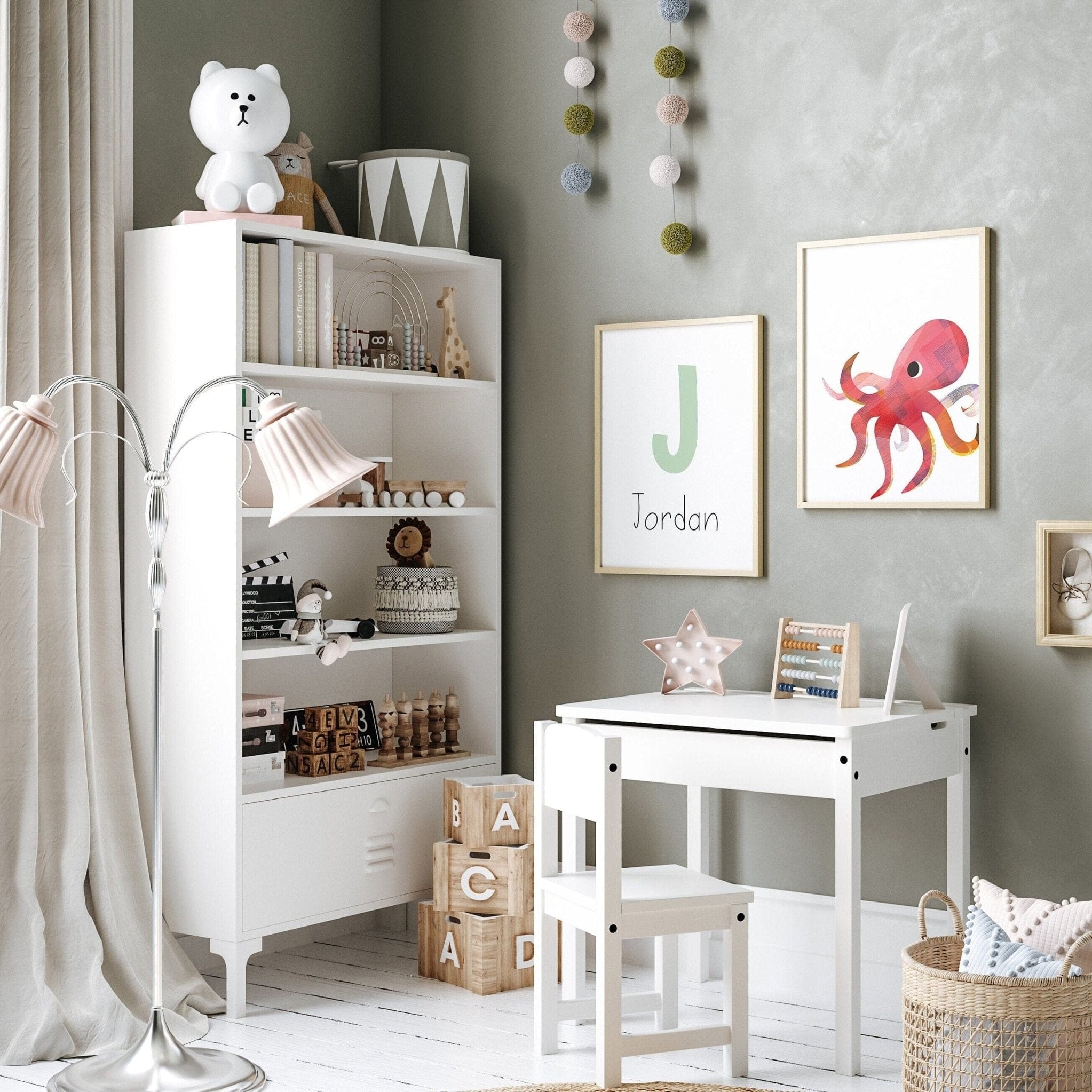 Sea animal nursery print set of 3 - Dolly and Fred Designs