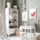 Sea animal nursery print set of 3 - Dolly and Fred Designs