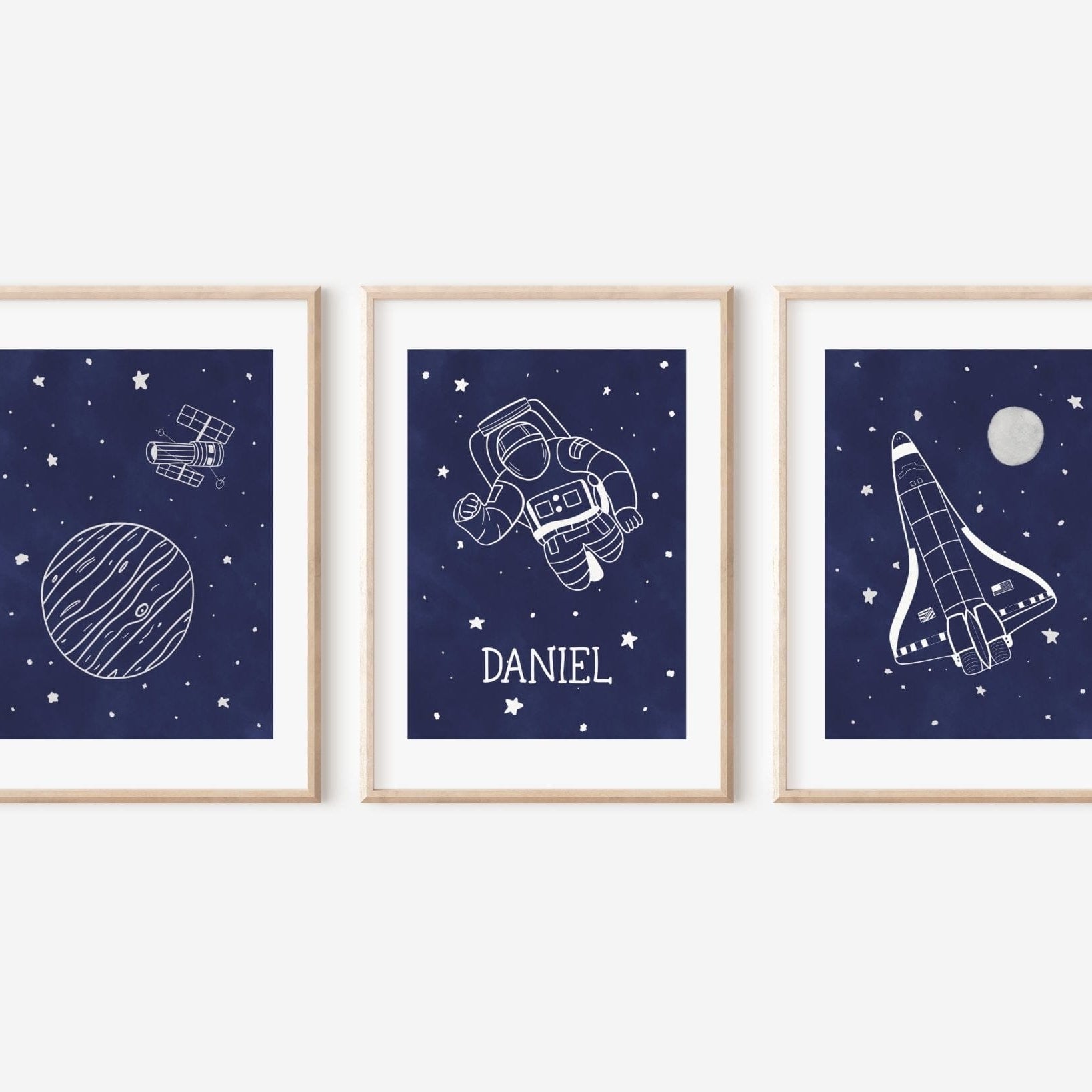 Space Themed Print Set - Dolly and Fred Designs