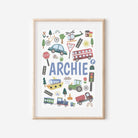 Transport Themed Name Print - Dolly and Fred Designs