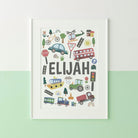 Transport Themed Name Print - Dolly and Fred Designs