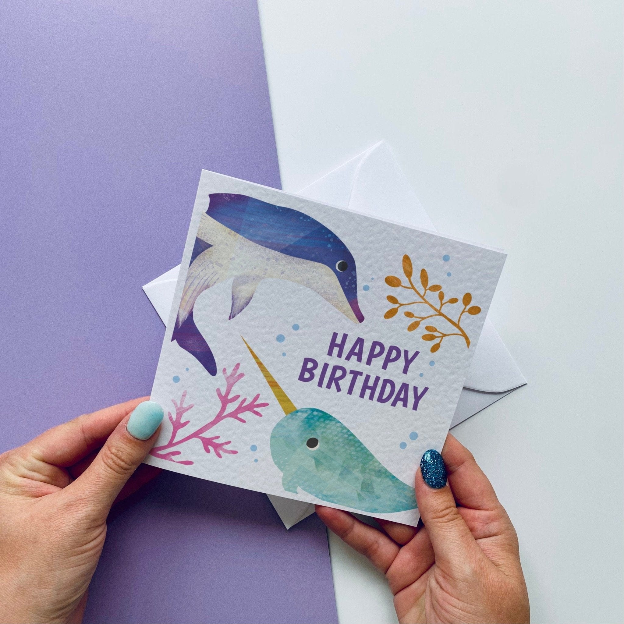 Under the Sea Delight: Kids' Sea - Themed Birthday Card Pack - Dolly and Fred Designs