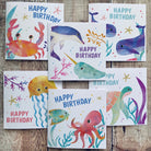 Under the Sea Delight: Kids' Sea - Themed Birthday Card Pack - Dolly and Fred Designs