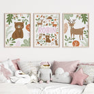Woodland animal nursery print set - Dolly and Fred Designs