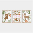 Woodland animal nursery print set - Dolly and Fred Designs