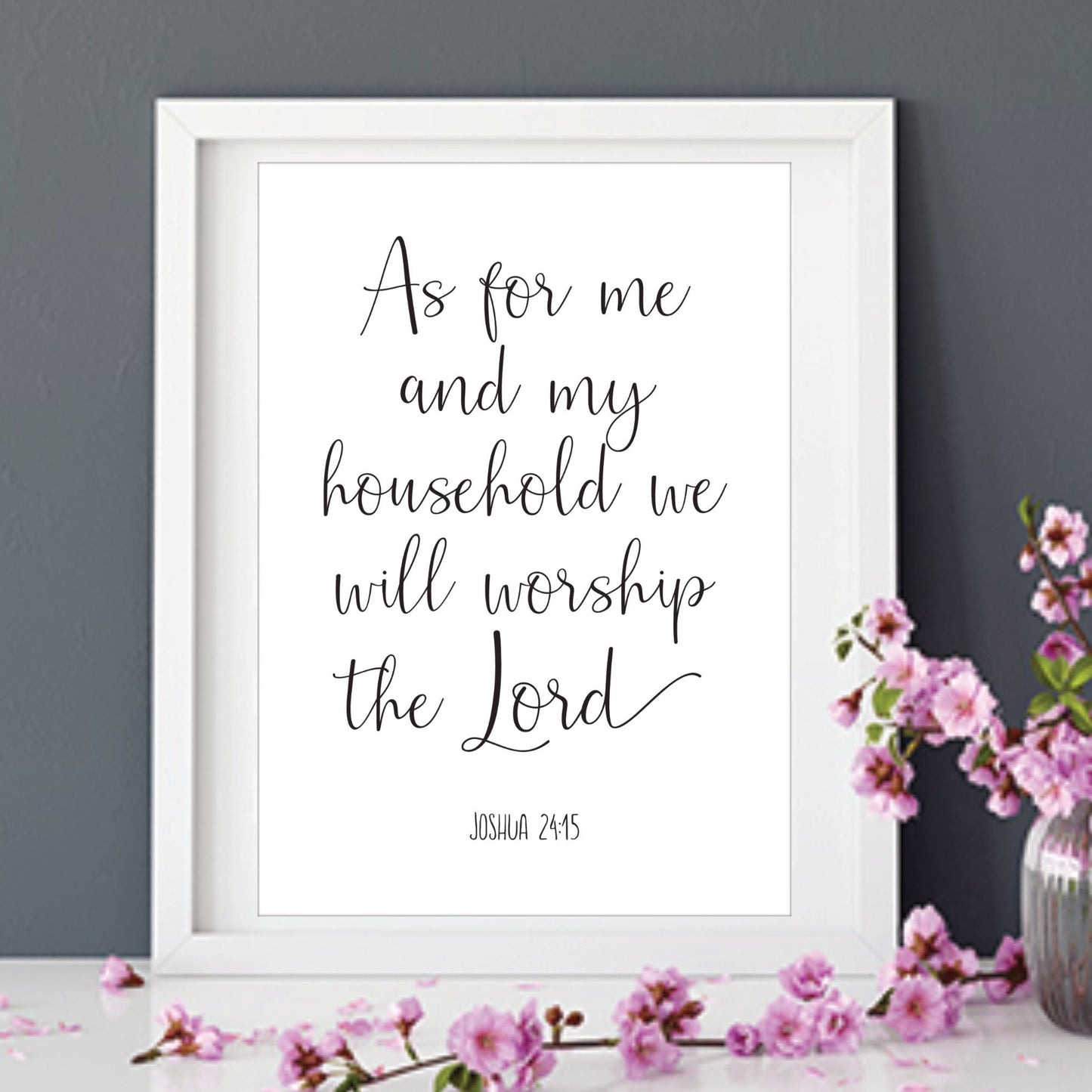 As For Me and My House Bible Verse Print - Dolly and Fred Designs