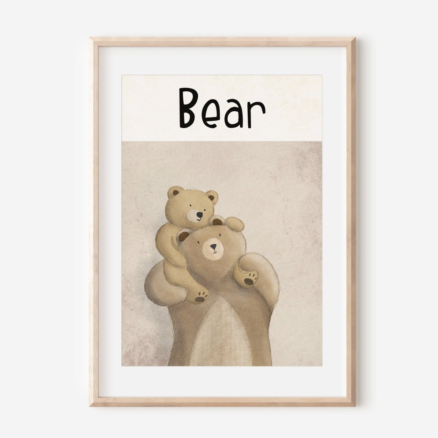 Bear nursery print - Dolly and Fred Designs