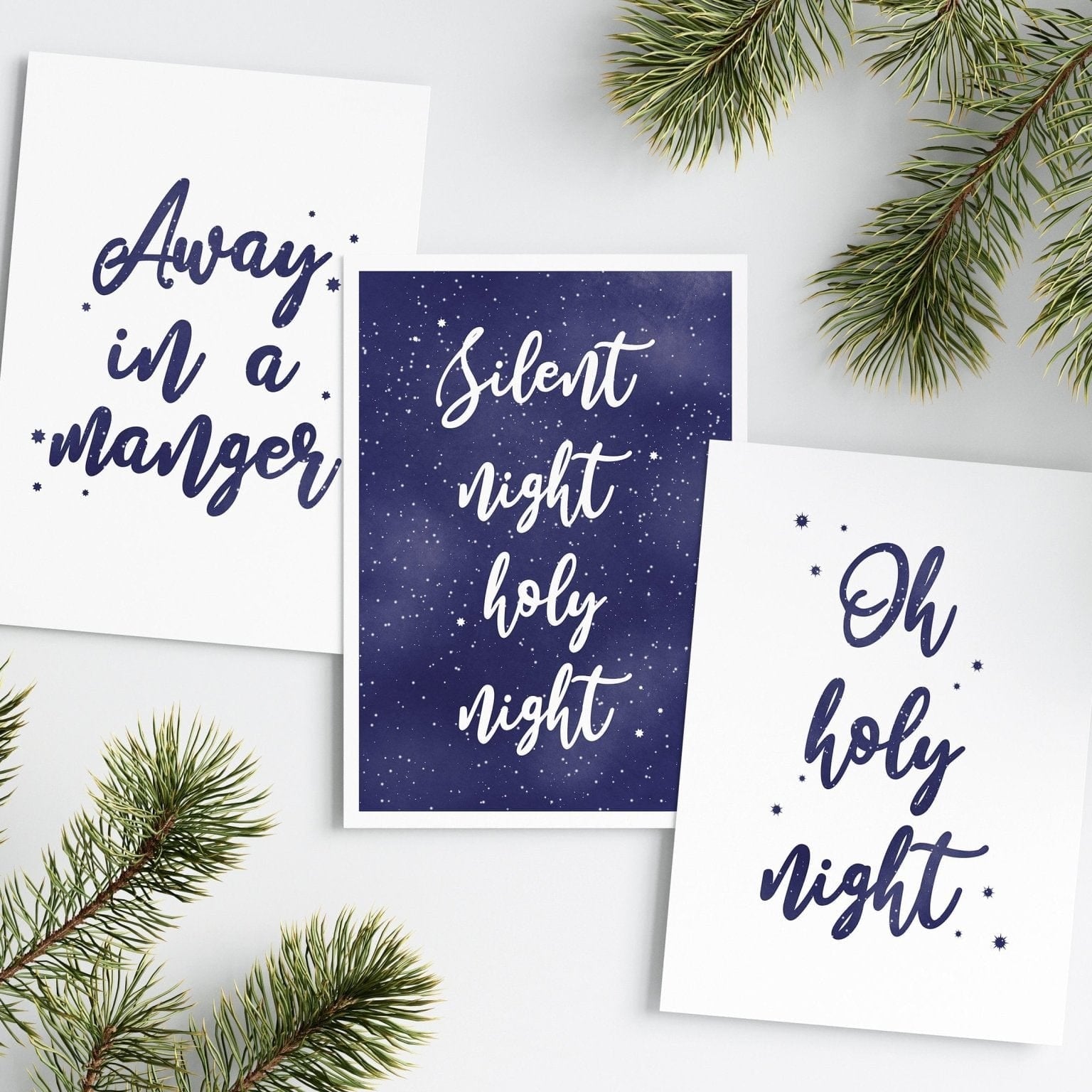 Christmas Carols Card 5 pack - Dolly and Fred Designs