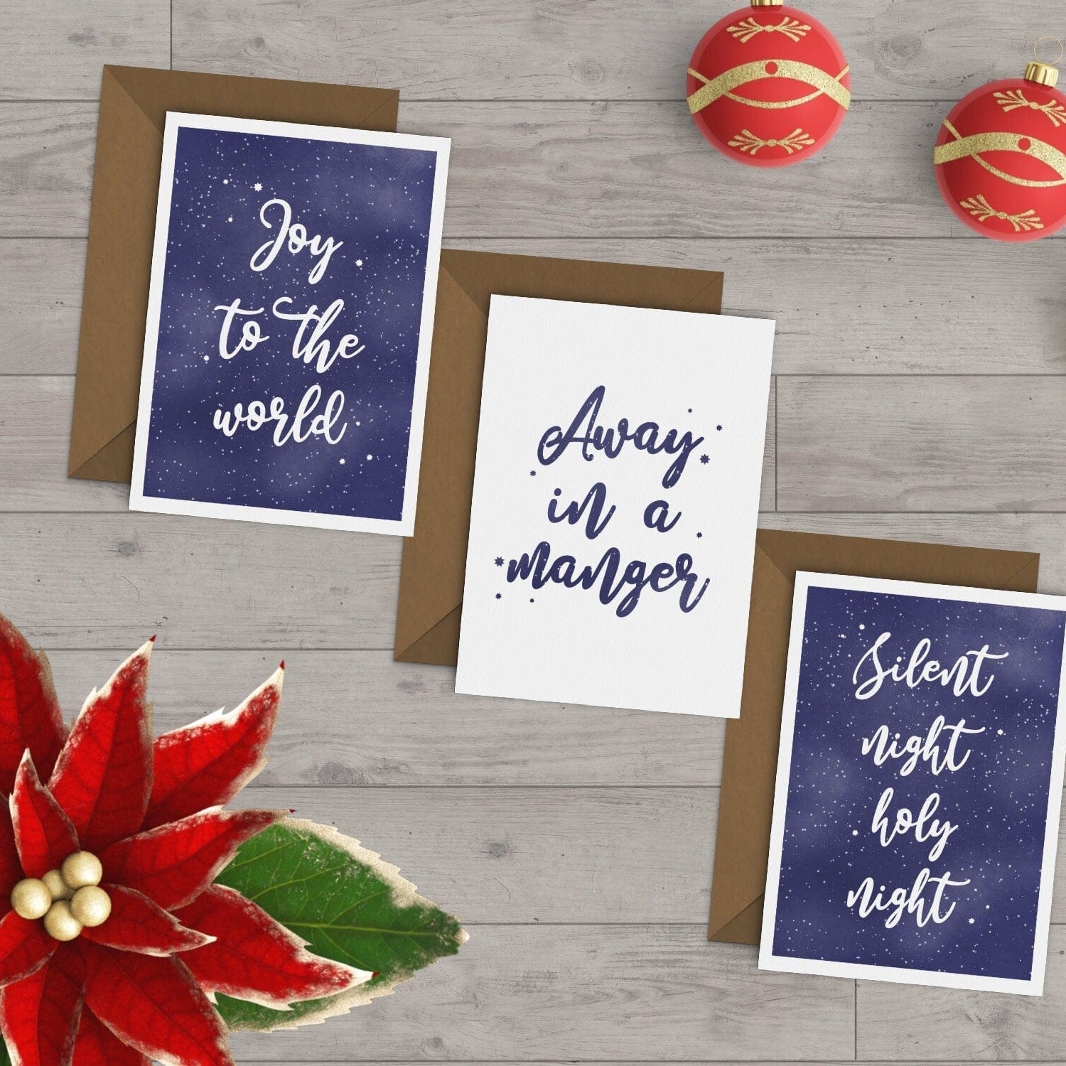 Christmas Carols Card 5 pack - Dolly and Fred Designs